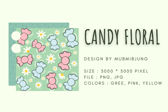 Candy Floral: Vibrant Digital Art for Your Projects