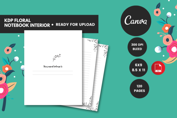 Elevate Your KDP Journal Strategy with a Professional Floral Border Interior