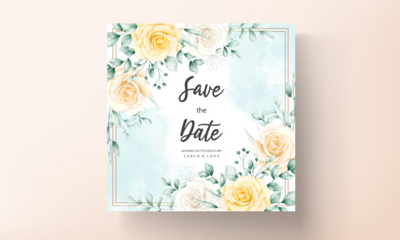 Embracing Elegance: The Watercolor Yellow Floral Wedding Card