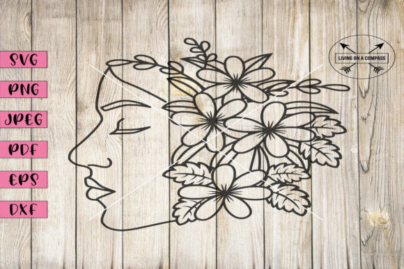 Floral Woman Headdress: A Versatile Digital Design for Modern Creators