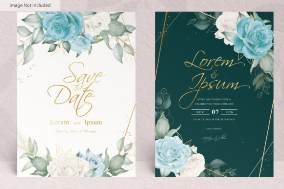 Greenery Floral Wedding Card Template: Elegant Hand-Drawn Designs
