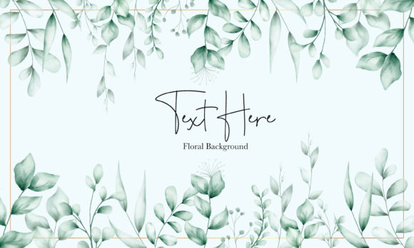 Greenery Watercolor Leaves Background for Stunning Projects