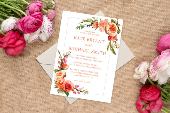 Rustic Roses Wedding Invitations: A Watercolor Canvas for Your Love Story