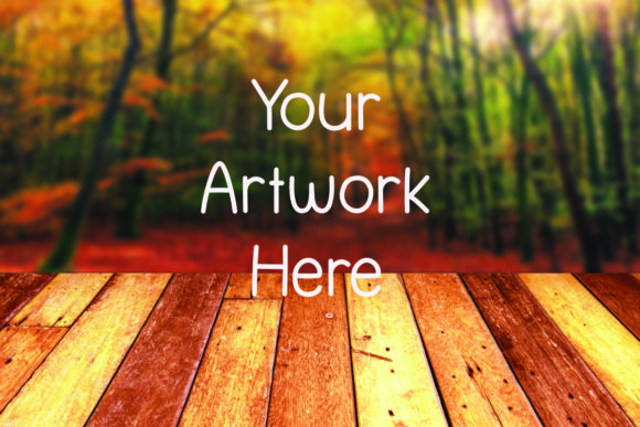 Visual Impact Meets Efficiency: Working with a Wood Floor and Fall Mockup Background