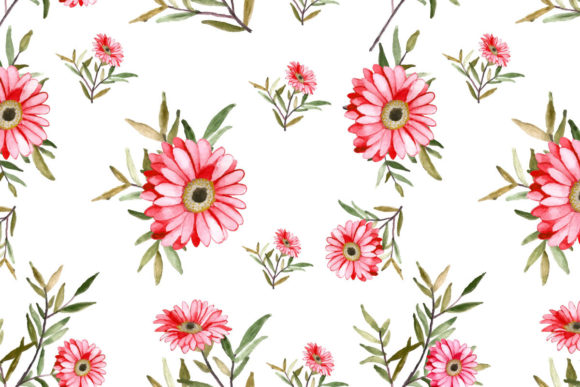 Watercolor Floral Patterns for Seamless Design