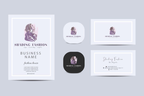Working with Line Art Logo Design and Business Card Assets
